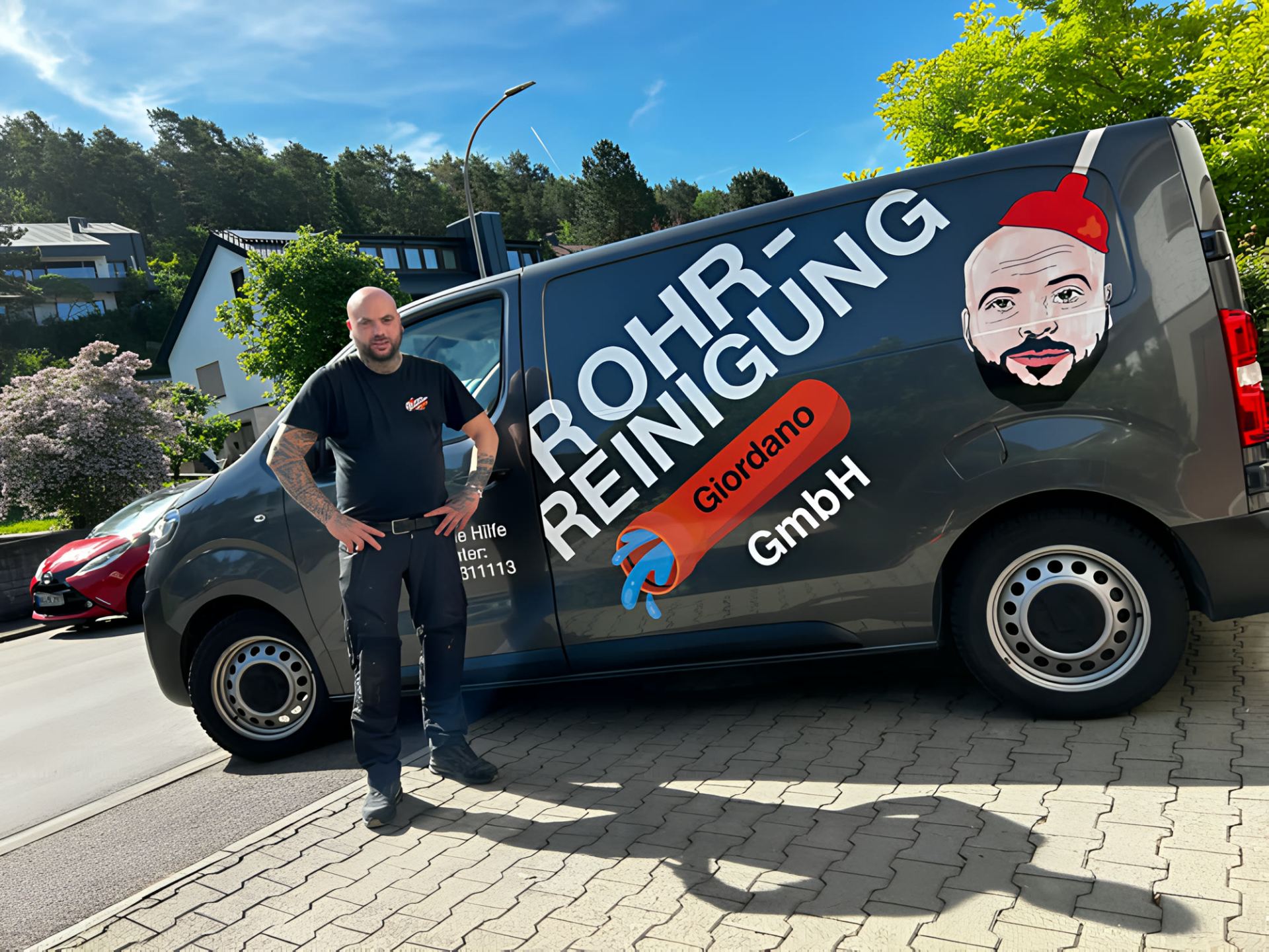 Einsatzfahrzeug der Giordano GmbH mit Rohrreiniger